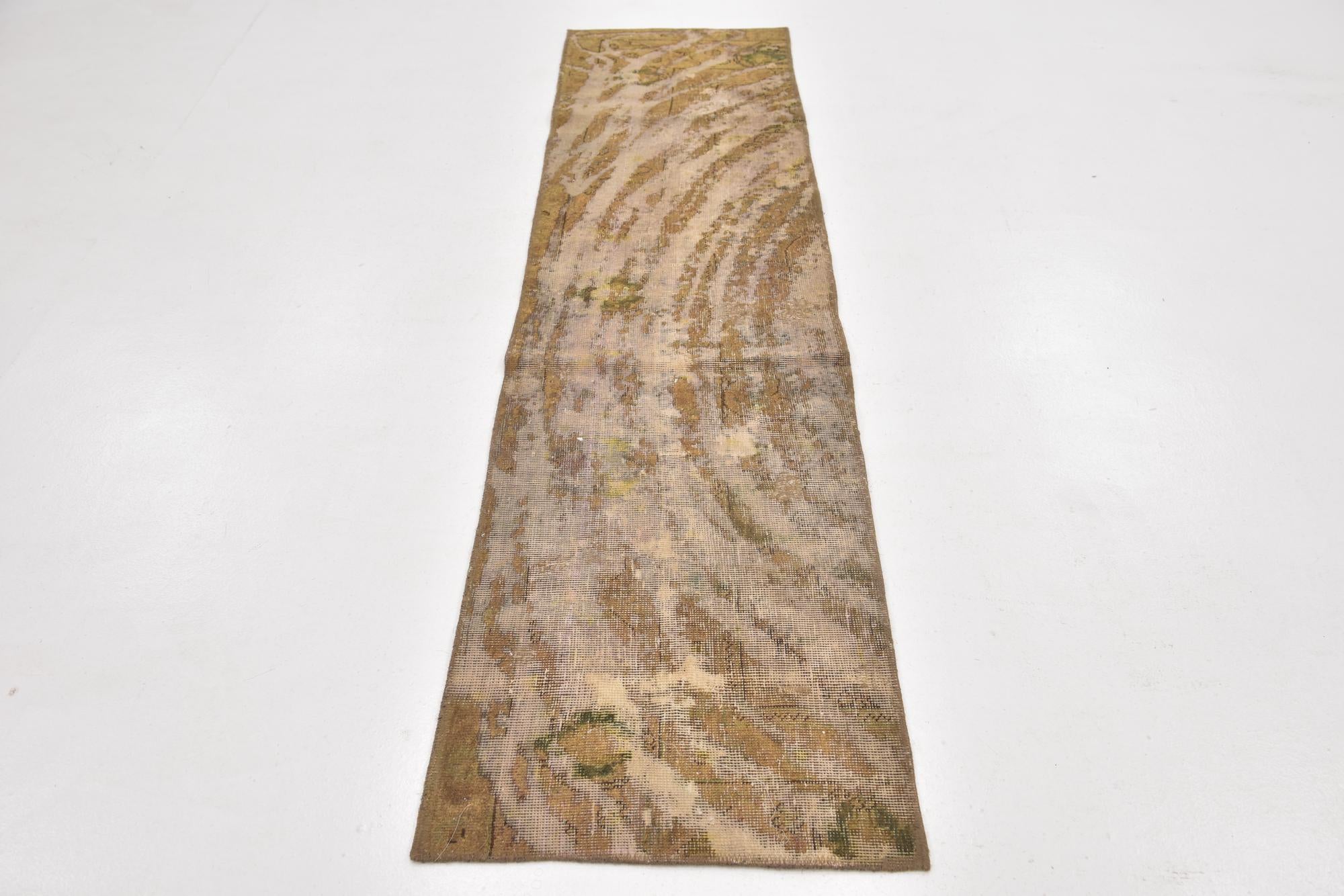 2' 2 x 8' 7 Hand Knotted Ultra Vintage Persian Wool Runner Rug