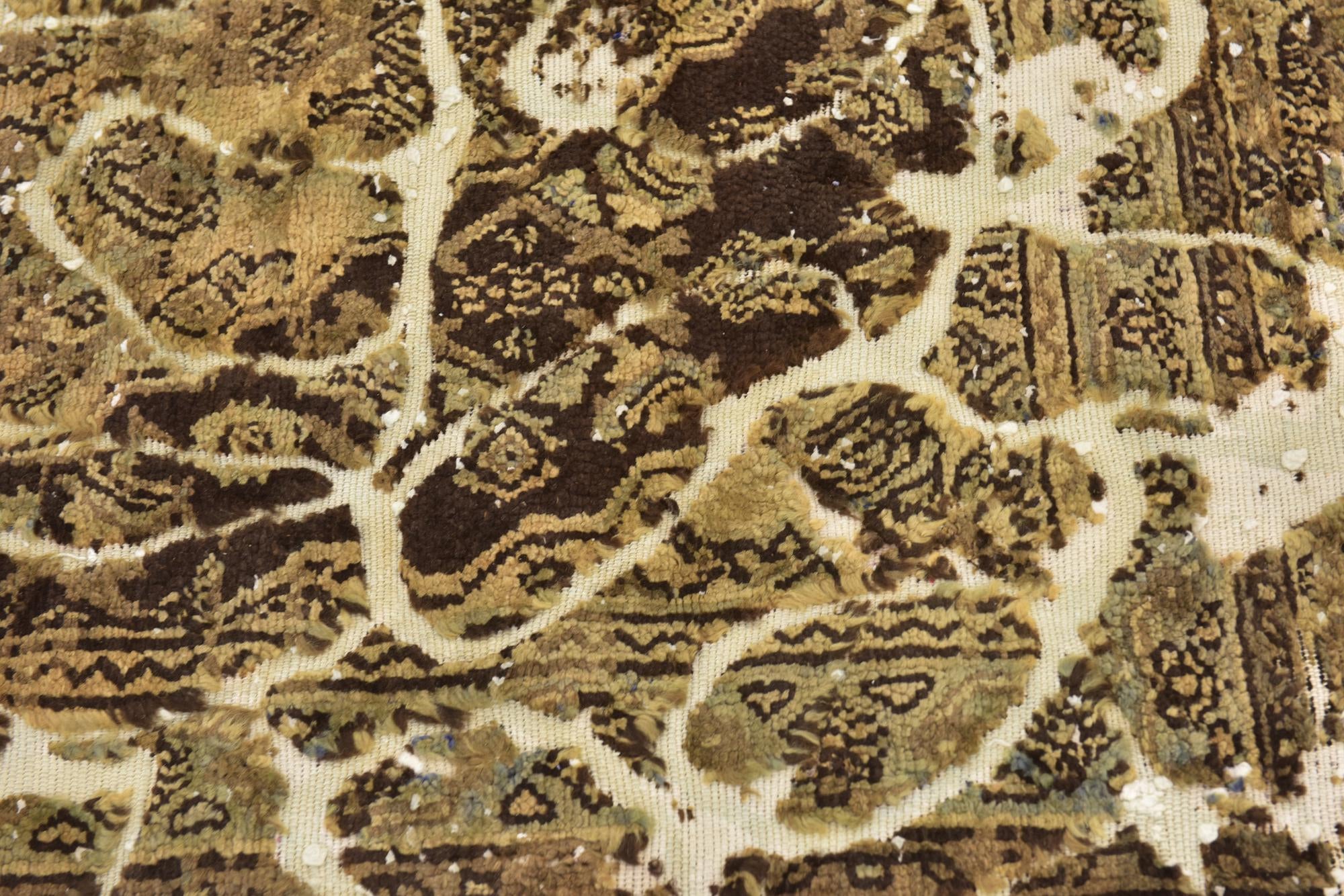 3' 5 x 6' 9 Hand Knotted Ultra Vintage Persian Wool Runner Rug