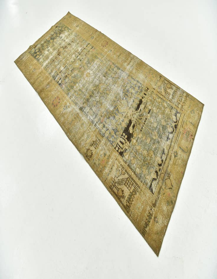 Detail image of 4' 4 x 9' 6 Hand Knotted Ultra Vintage Persian Wool Runner Rug