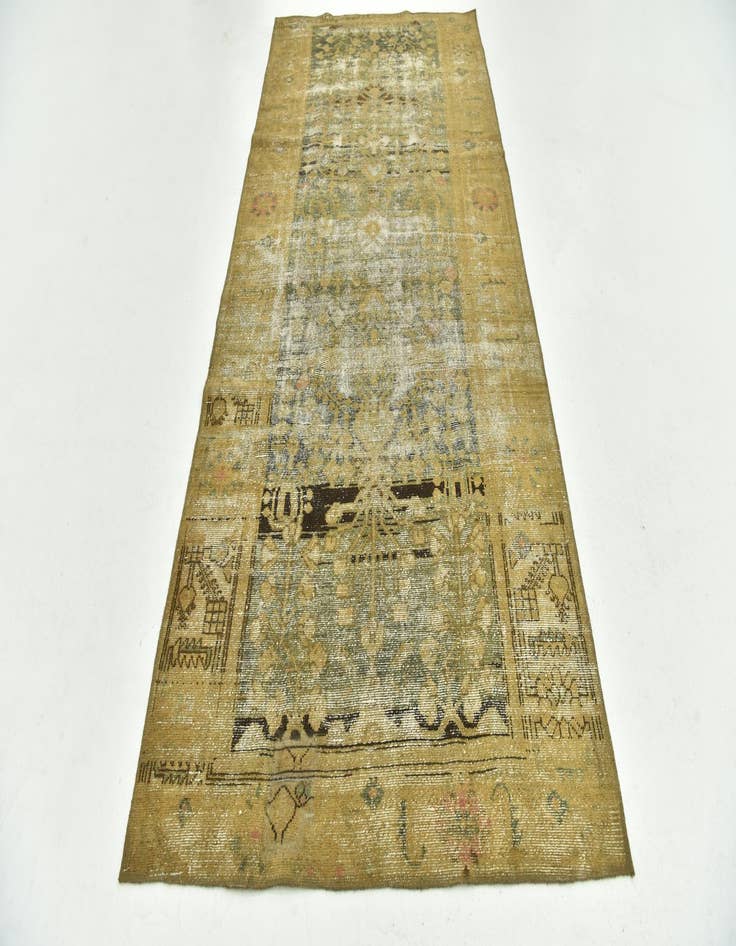 Detail image of 4' 4 x 9' 6 Hand Knotted Ultra Vintage Persian Wool Runner Rug