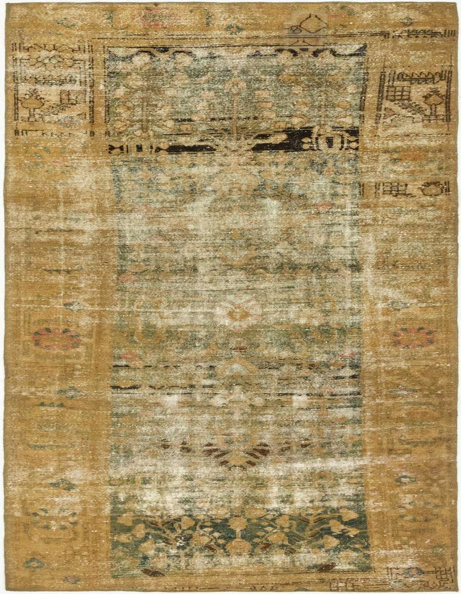 Primary image  4' 4 x 9' 6  Hand Knotted Ultra Vintage Persian Wool Runner Rug