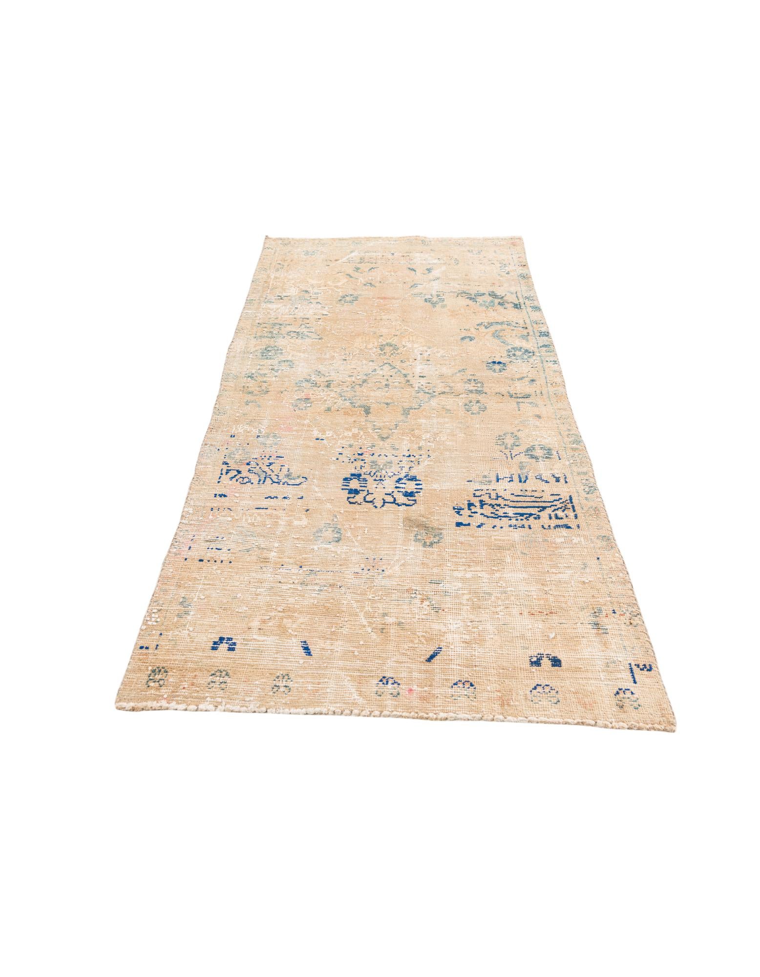 3' x 6' 8 Hand Knotted Ultra Vintage Persian Wool Runner Rug