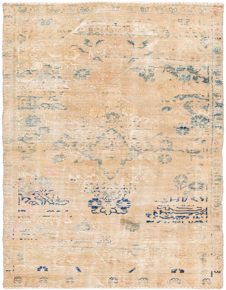Detail image of 3' x 6' 8 Hand Knotted Ultra Vintage Persian Wool Runner Rug