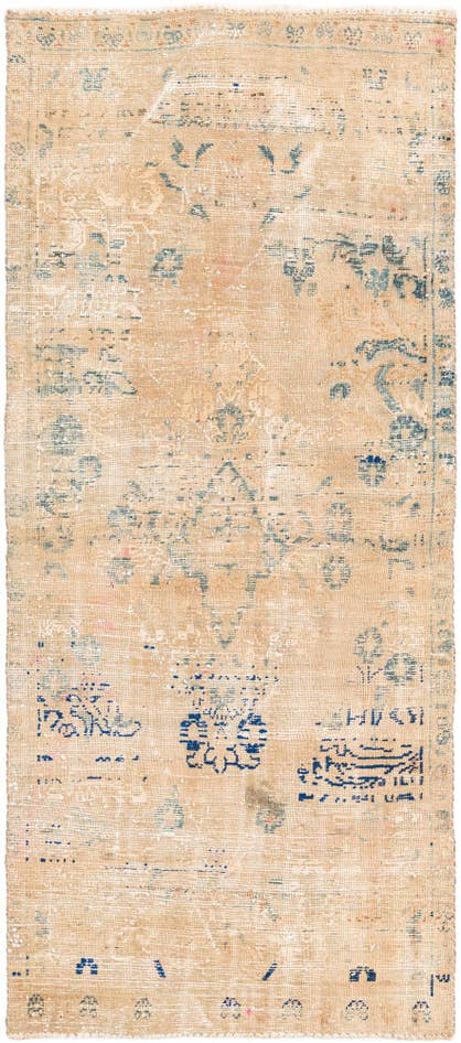 Detail image of 3' x 6' 8 Hand Knotted Ultra Vintage Persian Wool Runner Rug