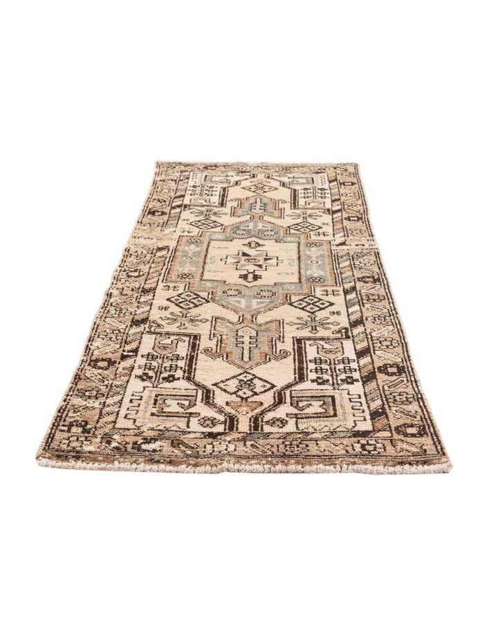 2' 9 x 6' 2 Hand Knotted Ultra Vintage Persian Wool Runner Rug