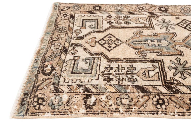 Detail image of 2' 9 x 6' 2 Hand Knotted Ultra Vintage Persian Wool Runner Rug