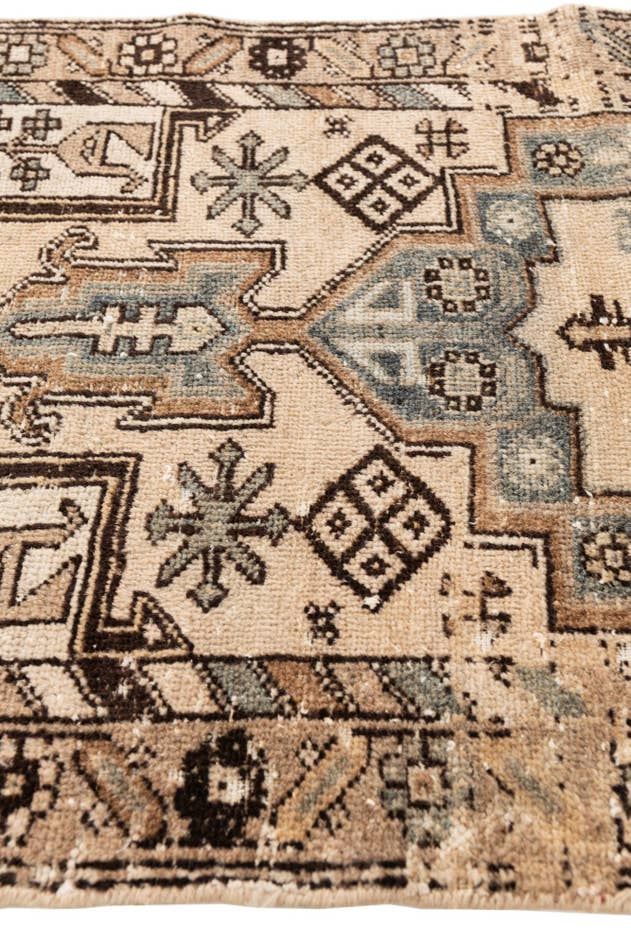 Detail image of 2' 9 x 6' 2 Hand Knotted Ultra Vintage Persian Wool Runner Rug
