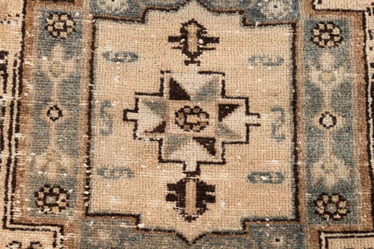 Detail image of 2' 9 x 6' 2 Hand Knotted Ultra Vintage Persian Wool Runner Rug