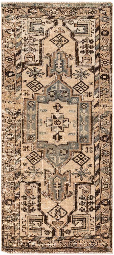 2' 9 x 6' 2 Hand Knotted Ultra Vintage Persian Wool Runner Rug