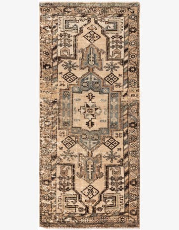2' 9 x 6' 2 Hand Knotted Ultra Vintage Persian Wool Runner Rug