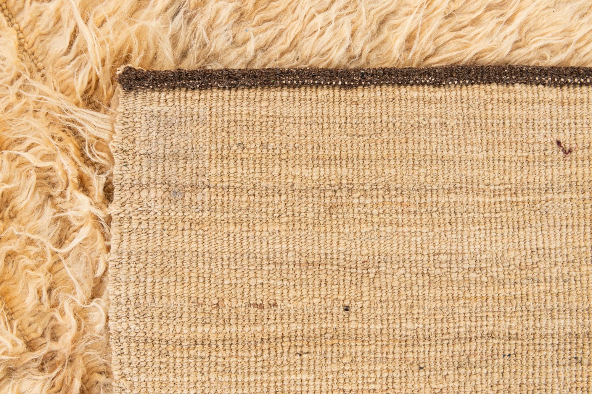 9' 8 x 10' Hand Knotted Moroccan Wool Square Rug