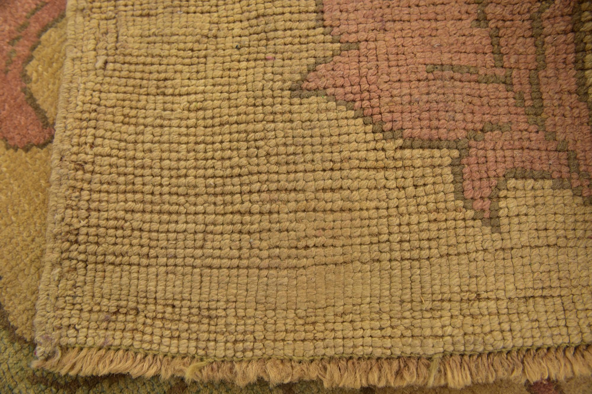 4' 6 x 5' 4 Hand Knotted Oushak Wool Square Rug