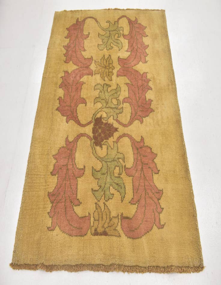 Detail image of 4' 6 x 5' 4  Hand Knotted Oushak Wool Square Rug