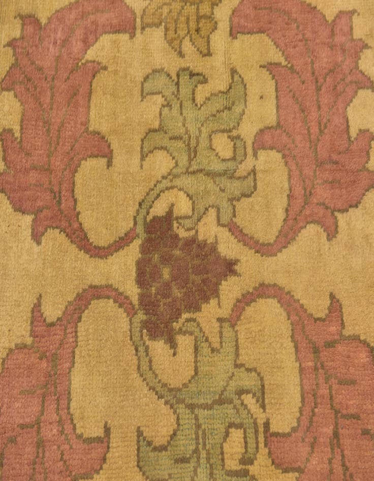 Detail image of 4' 6 x 5' 4  Hand Knotted Oushak Wool Square Rug