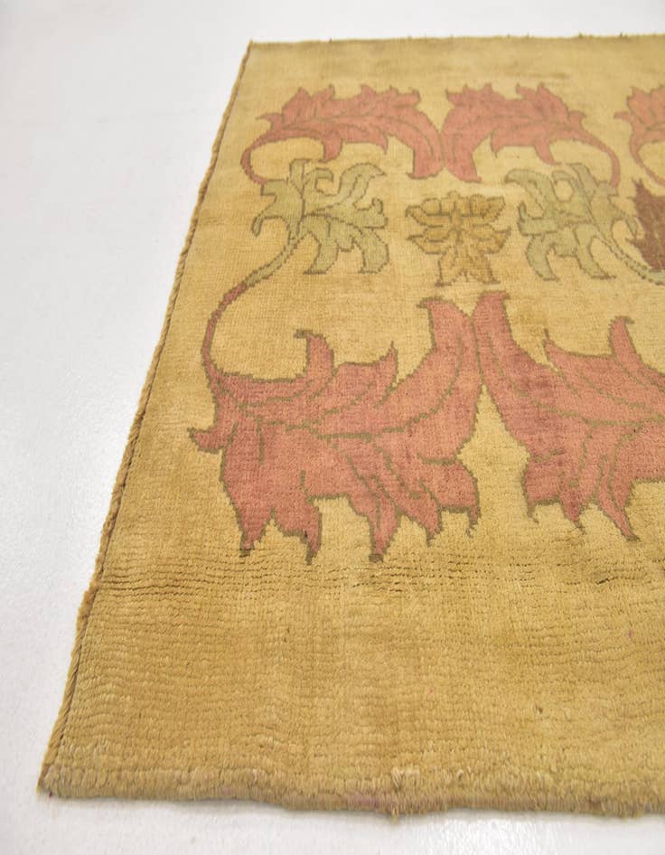 Detail image of 4' 6 x 5' 4  Hand Knotted Oushak Wool Square Rug