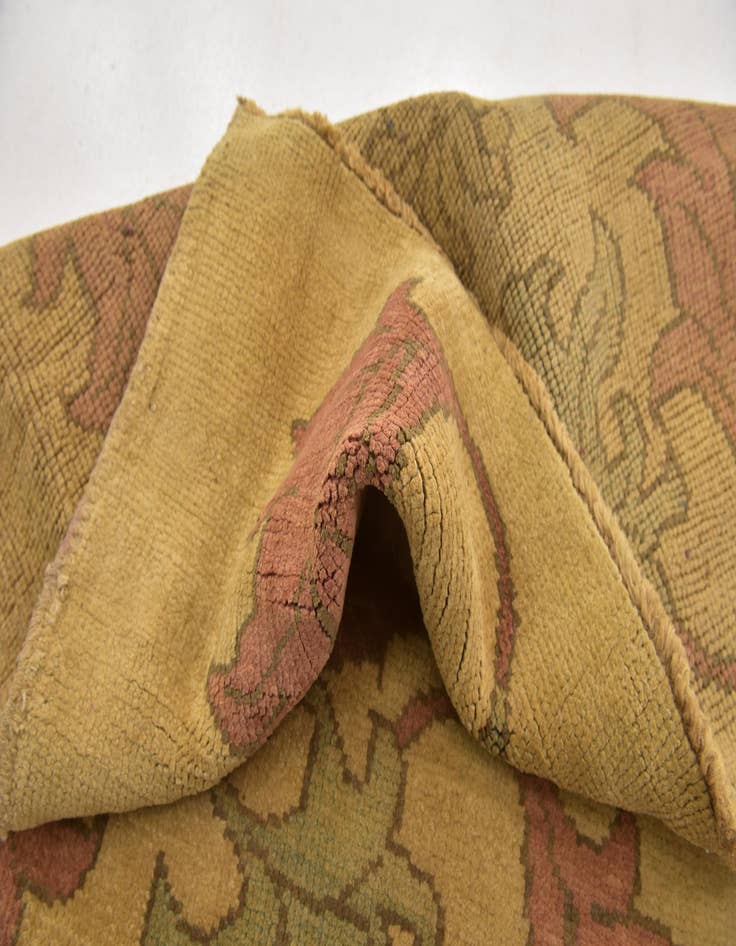 Detail image of 4' 6 x 5' 4  Hand Knotted Oushak Wool Square Rug