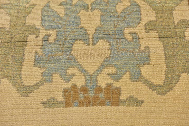 Detail image of 3' 8 x 3' 10 Hand Knotted Oushak Wool Square Rug