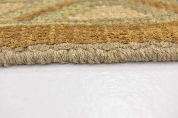 3' 8 x 3' 10 Hand Knotted Oushak Wool Square Rug