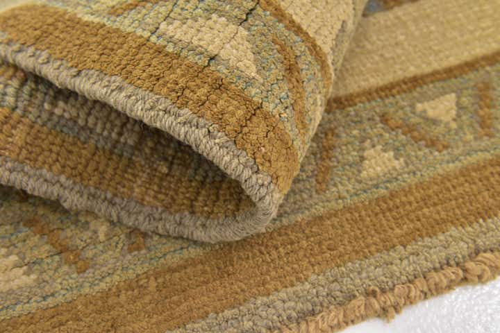 3' 8 x 3' 10 Hand Knotted Oushak Wool Square Rug