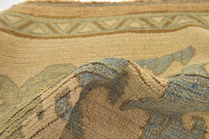3' 8 x 3' 10 Hand Knotted Oushak Wool Square Rug