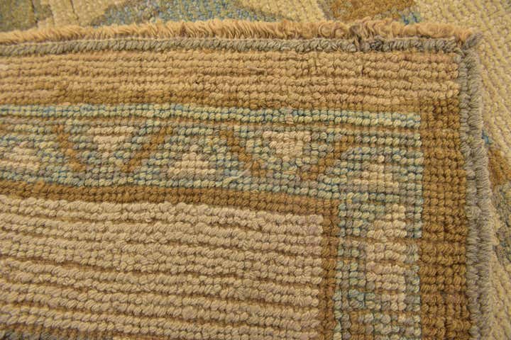 3' 8 x 3' 10 Hand Knotted Oushak Wool Square Rug