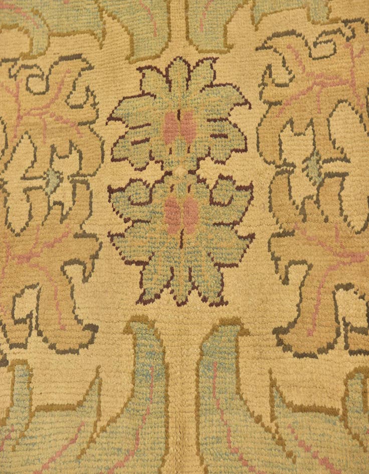 Detail image of 3' 6 x 4'  Hand Knotted Oushak Wool Square Rug