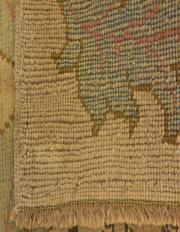 Detail image of 3' 6 x 4'  Hand Knotted Oushak Wool Square Rug