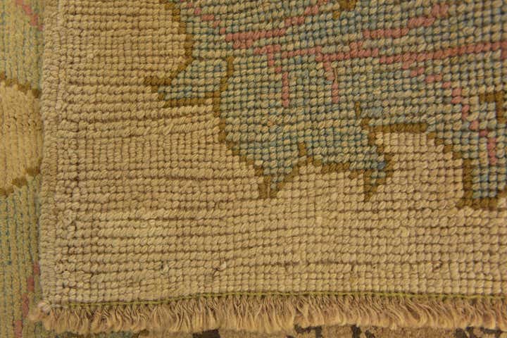 3' 6 x 4' Hand Knotted Oushak Wool Square Rug