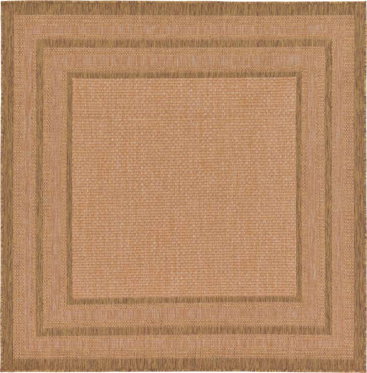 6' x 6' Easy-Clean Border Indoor / Outdoor Square Rug