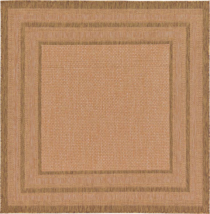 Detail image of 6' x 6' Easy-Clean Border Indoor / Outdoor Square Rug