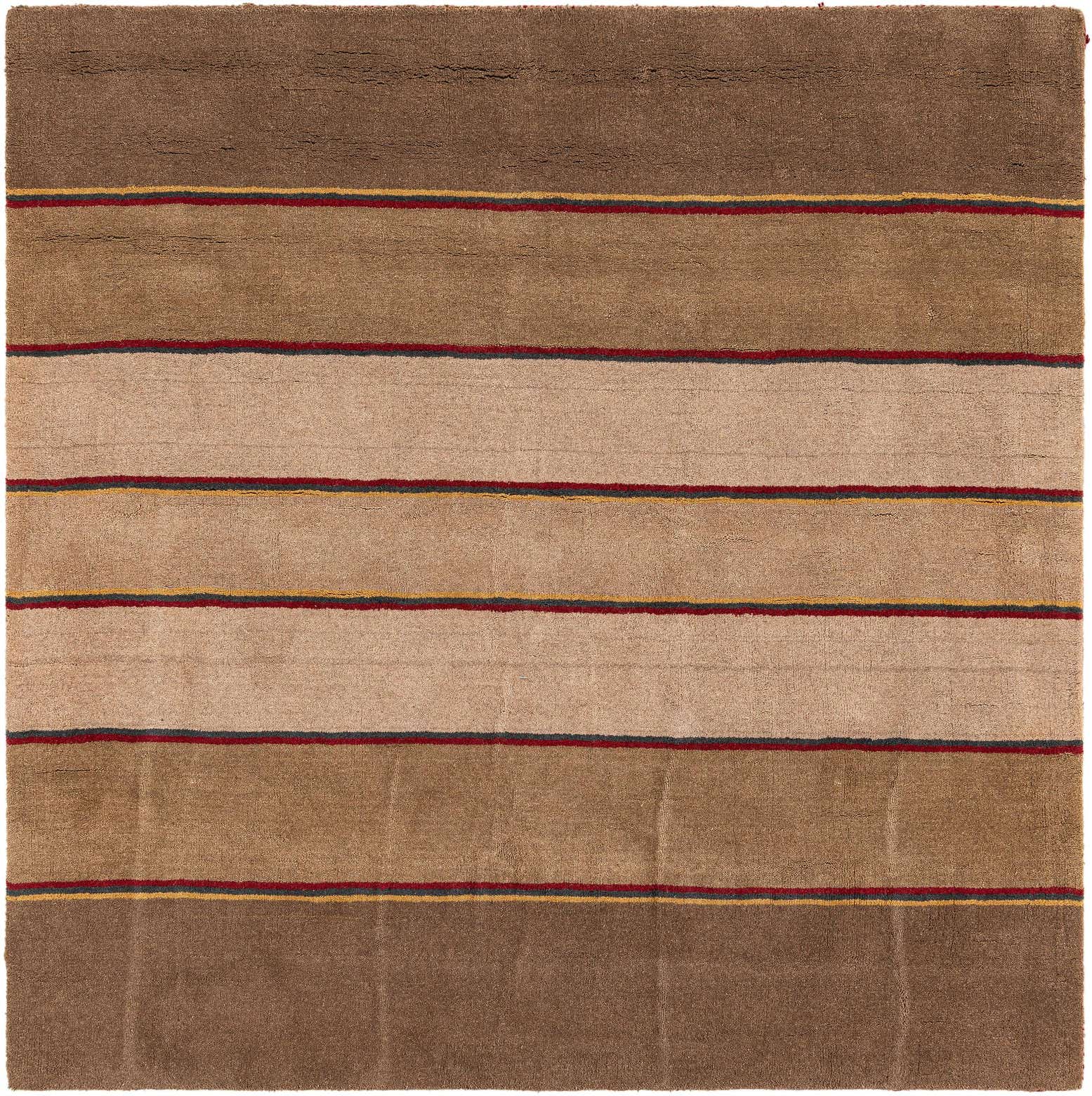 6' 6 x 6' 6 Reproduction Gabbeh Wool Square Rug