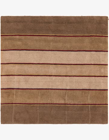 6' 6 x 6' 6 Reproduction Gabbeh Wool Square Rug