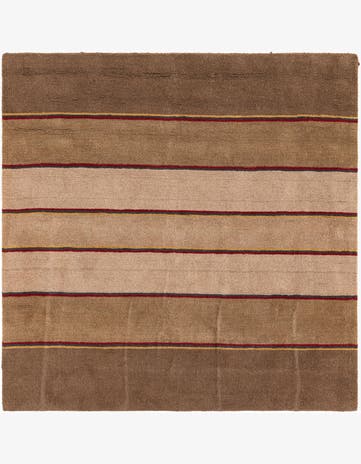 6' 6 x 6' 6 Reproduction Gabbeh Wool Square Rug