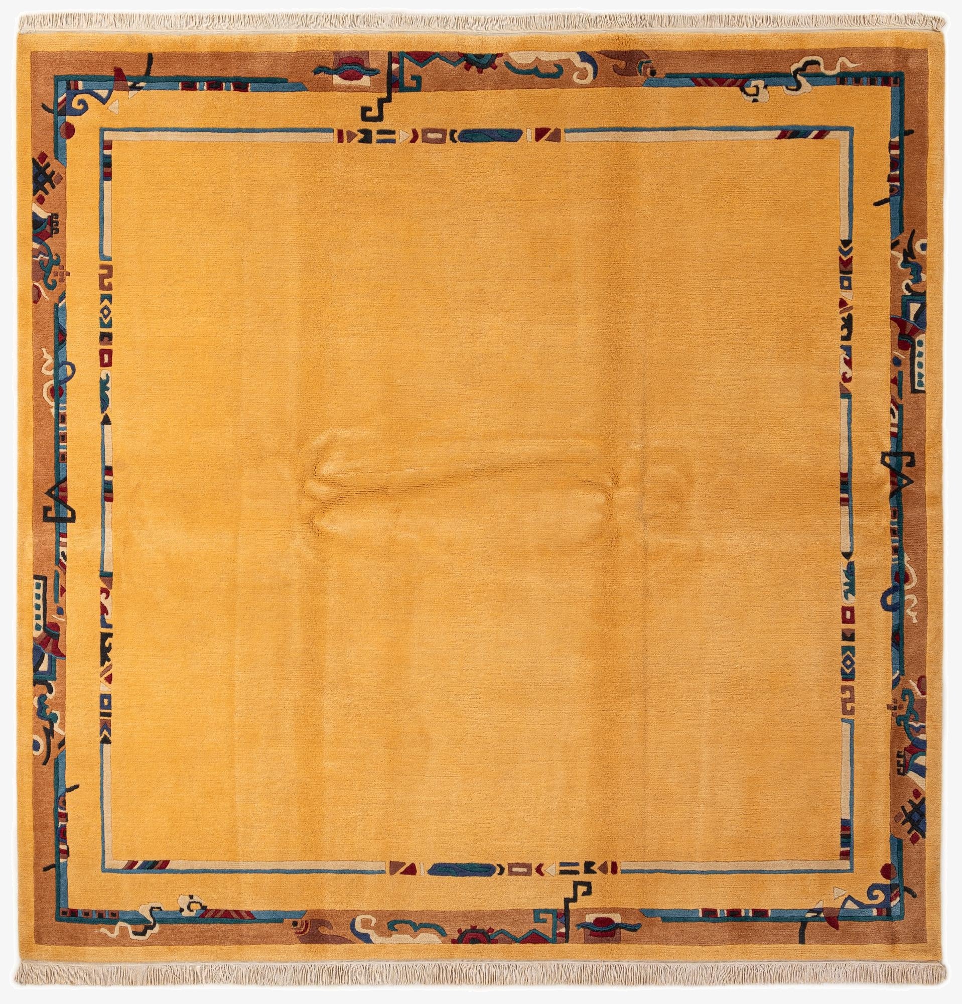 8' 2 x 8' 4  Hand Knotted Tibet Wool Square Rug