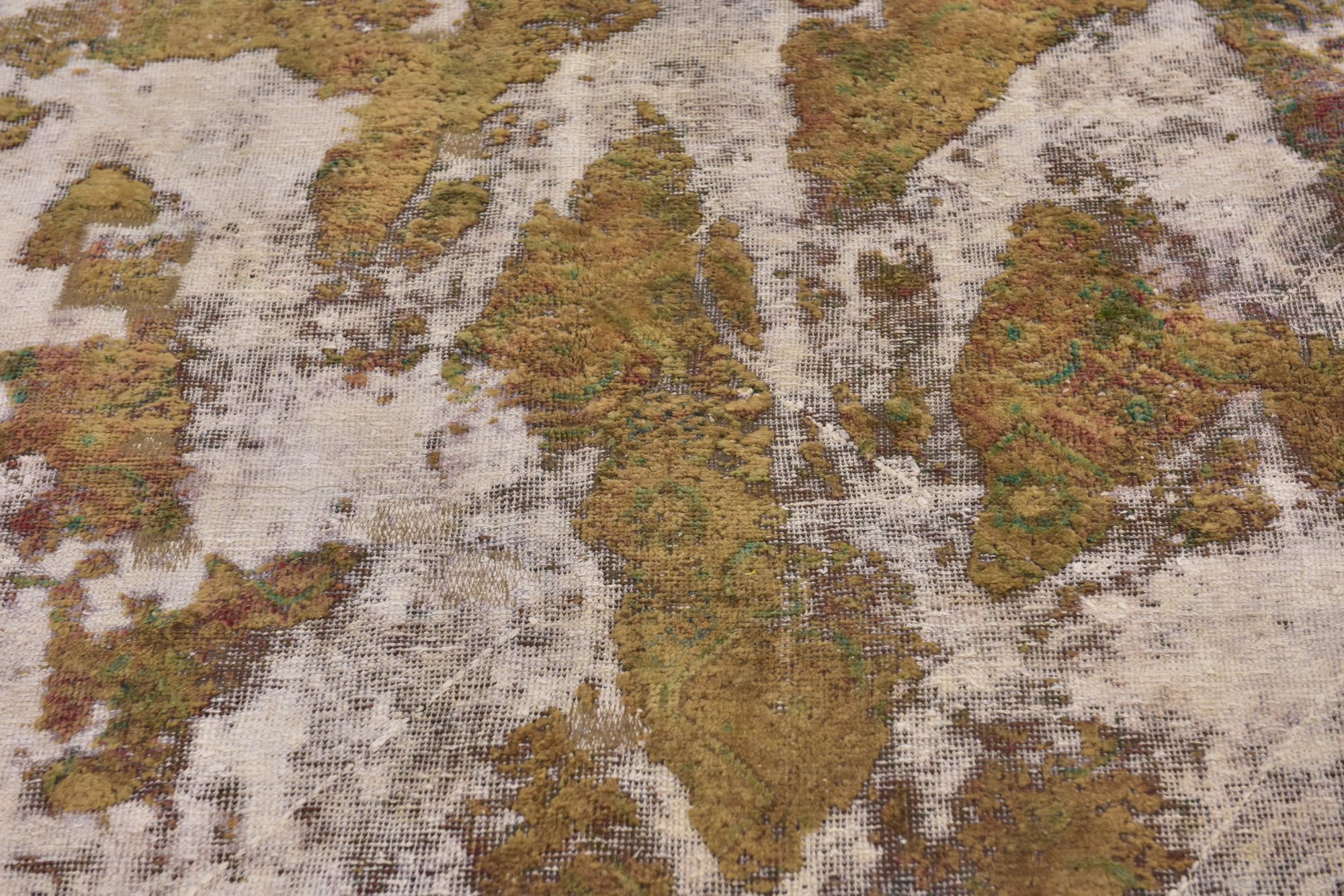 6' 2 x 6' 5 Hand Knotted Ultra Vintage Persian Wool Square Rug