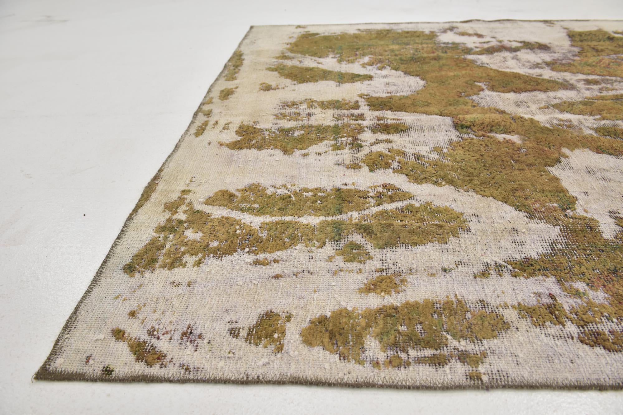 6' 2 x 6' 5 Hand Knotted Ultra Vintage Persian Wool Square Rug