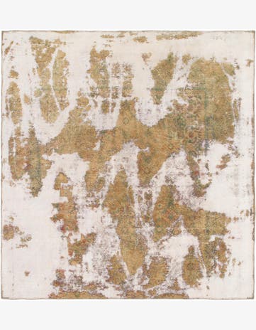 6' 2 x 6' 5 Hand Knotted Ultra Vintage Persian Wool Square Rug