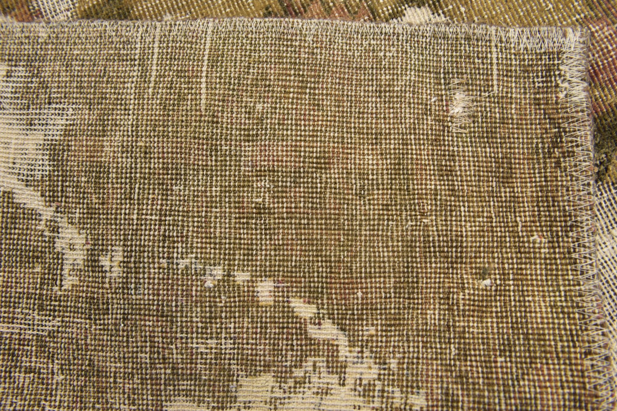 3' 2 x 3' 5 Hand Knotted Ultra Vintage Persian Wool Square Rug
