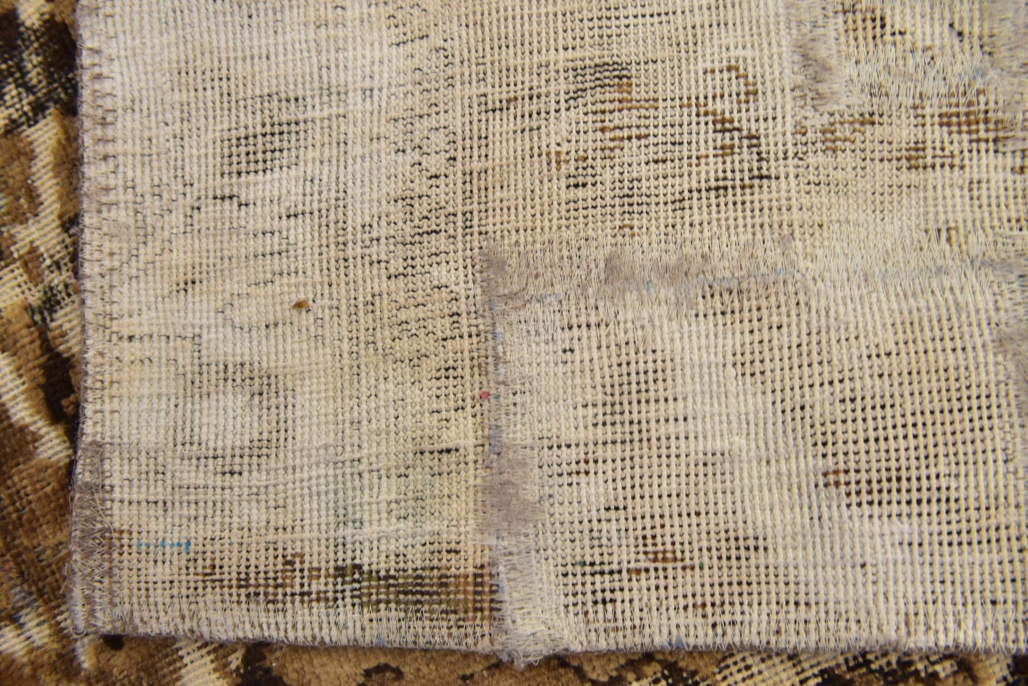 4' 9 x 5' 9 Hand Knotted Ultra Vintage Persian Wool Square Rug