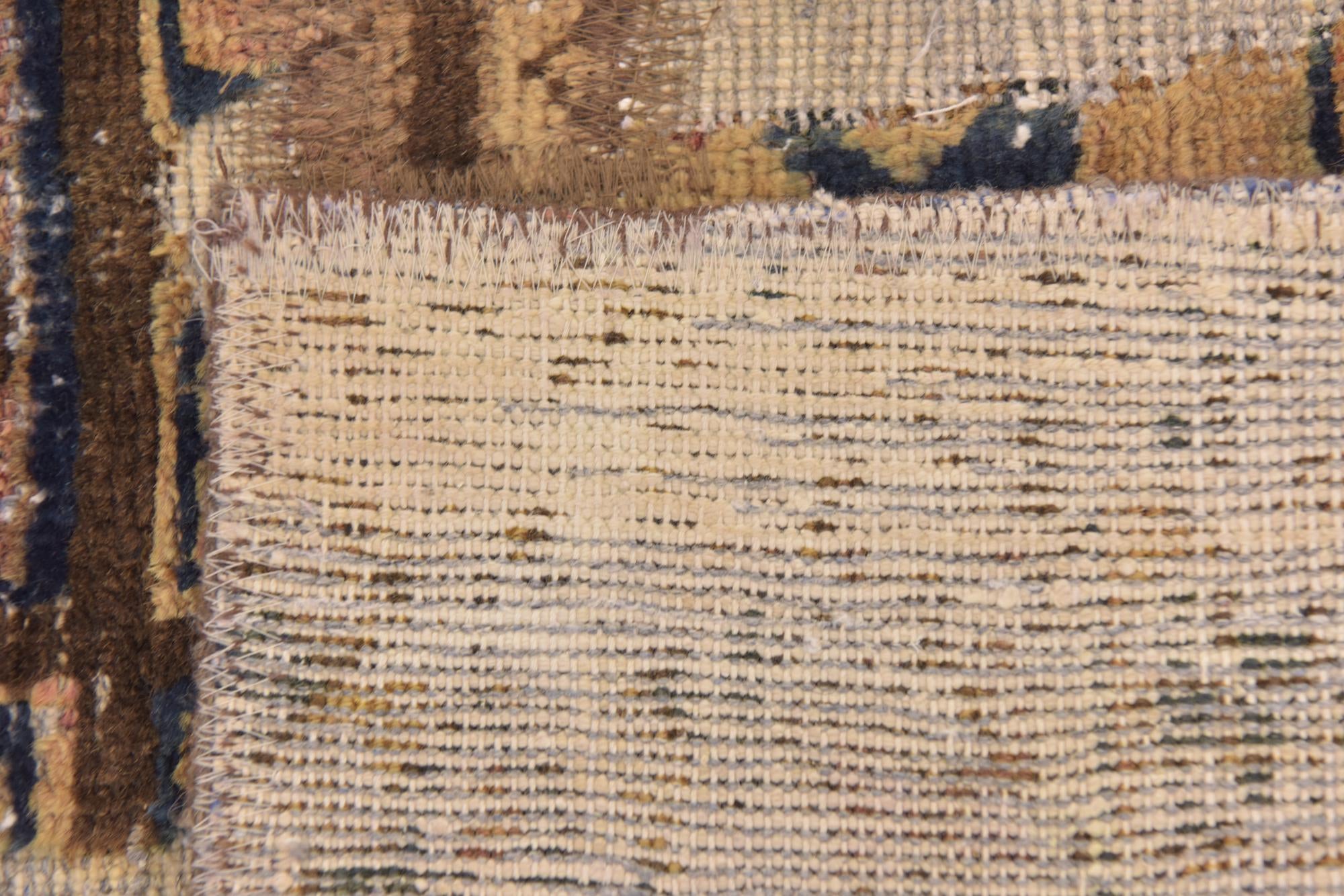 4' 3 x 4' 8 Hand Knotted Ultra Vintage Persian Wool Square Rug