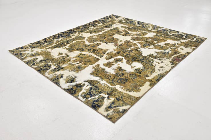 Detail image of 6' 6 x 7' 8 Hand Knotted Ultra Vintage Persian Wool Square Rug