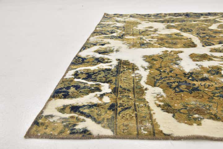 6' 6 x 7' 8 Hand Knotted Ultra Vintage Persian Wool Square Rug