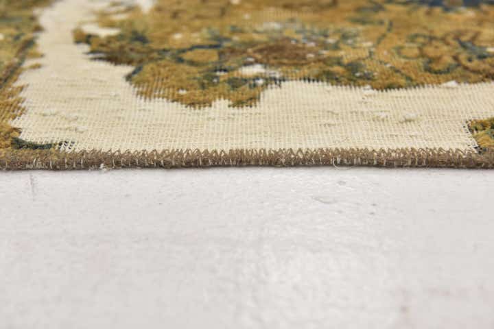 6' 6 x 7' 8 Hand Knotted Ultra Vintage Persian Wool Square Rug