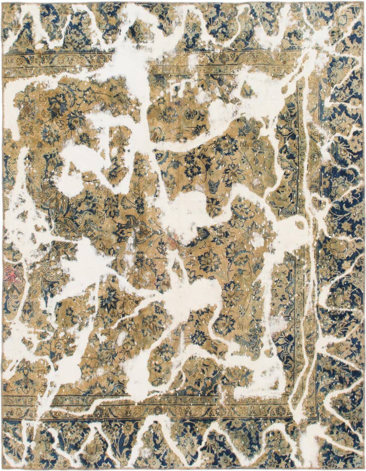 Detail image of 6' 6 x 7' 8 Hand Knotted Ultra Vintage Persian Wool Square Rug