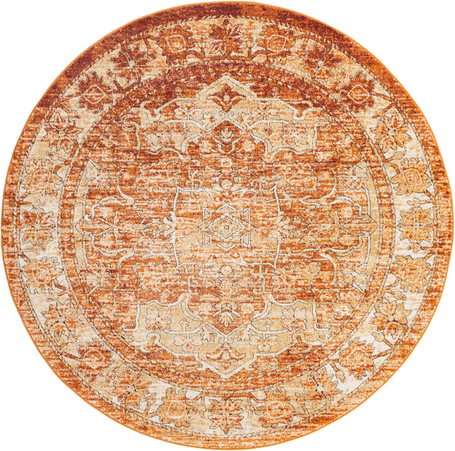7' 10 x 7' 10 Taos · Medallion rug, rustred