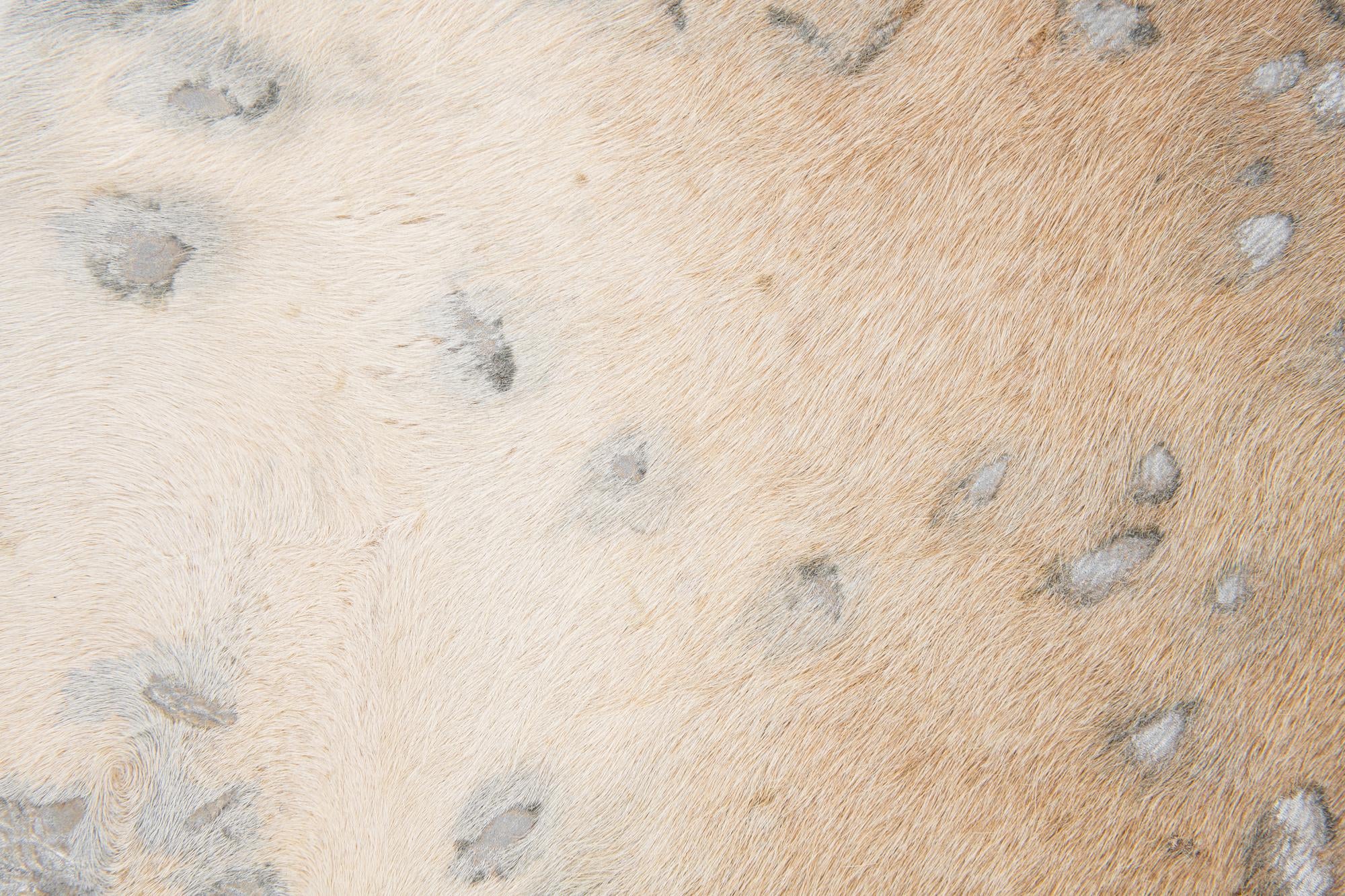 6' 6 x 7' Cowhide Leather Freeform Rug