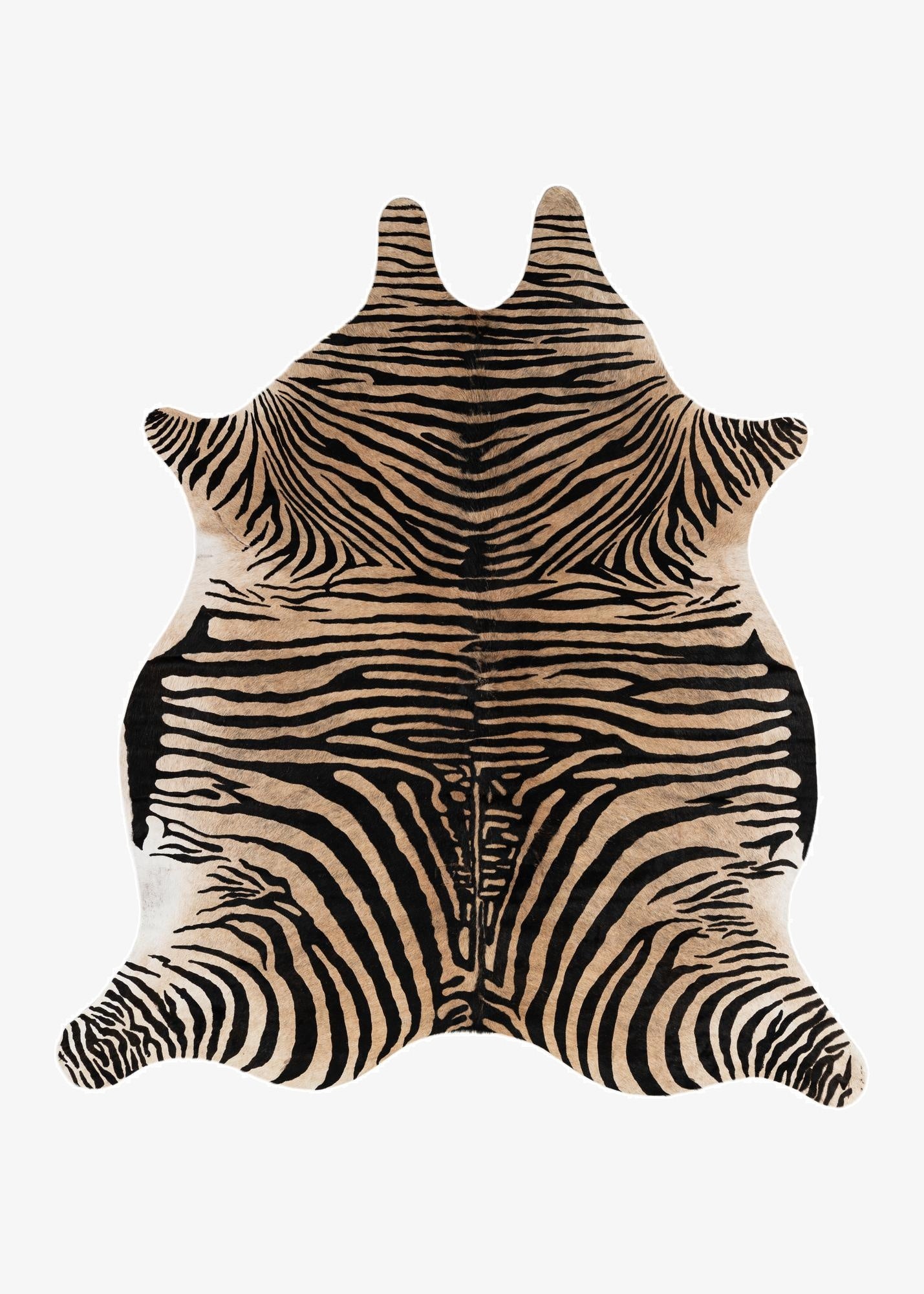 6' 3 x 7' Cowhide Leather Freeform Rug