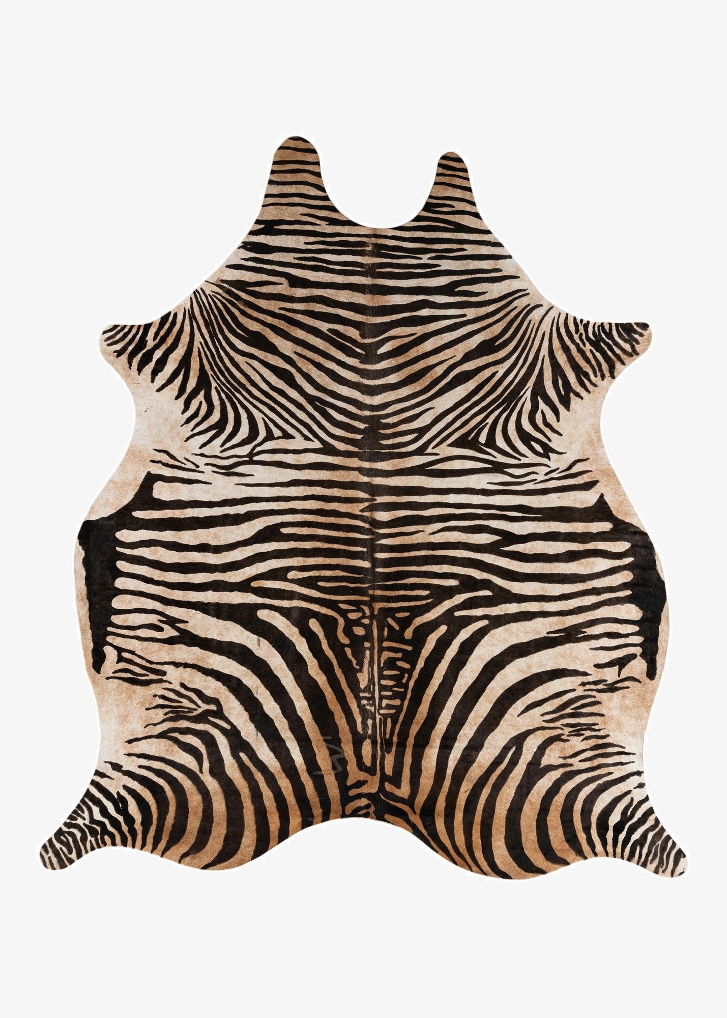 6' 2 x 6' 10 Cowhide Leather Freeform Rug