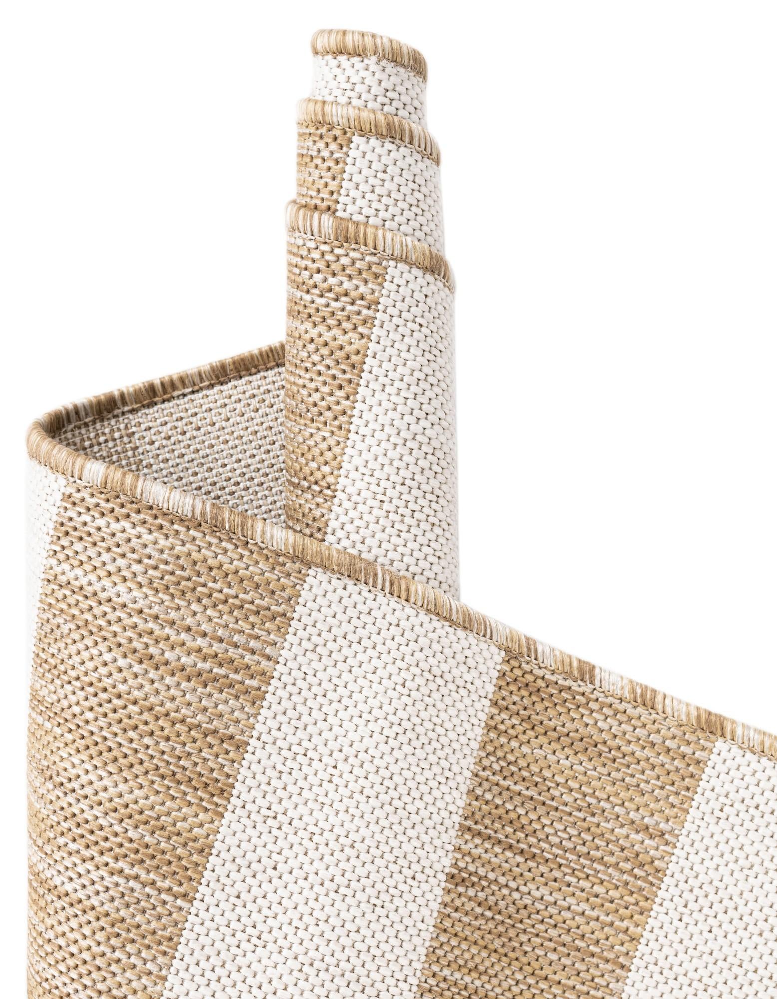 2' 2 x 3' 7 Easy-Clean Striped Indoor / Outdoor Hearth Rug