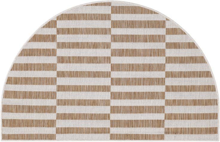 Detail image of 2' 7 x 4' Easy-Clean Striped Indoor / Outdoor Hearth Rug
